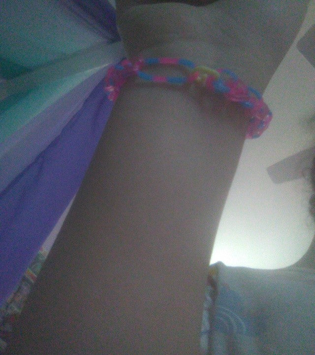Blue & Pink Rubber Band Bracelet