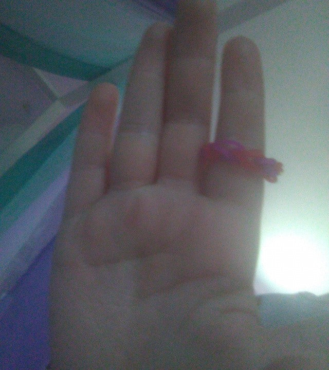 Purple & Red Rubber Band Ring