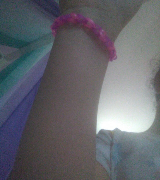 Pink & Purple Rubber Band Bracelet