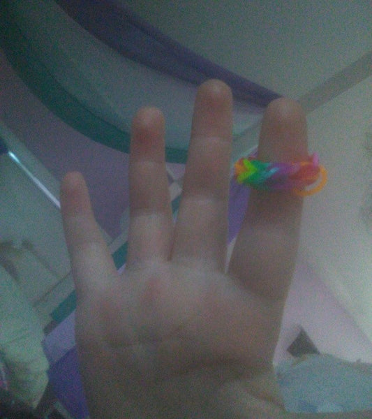 Rainbow Rubber Band Ring